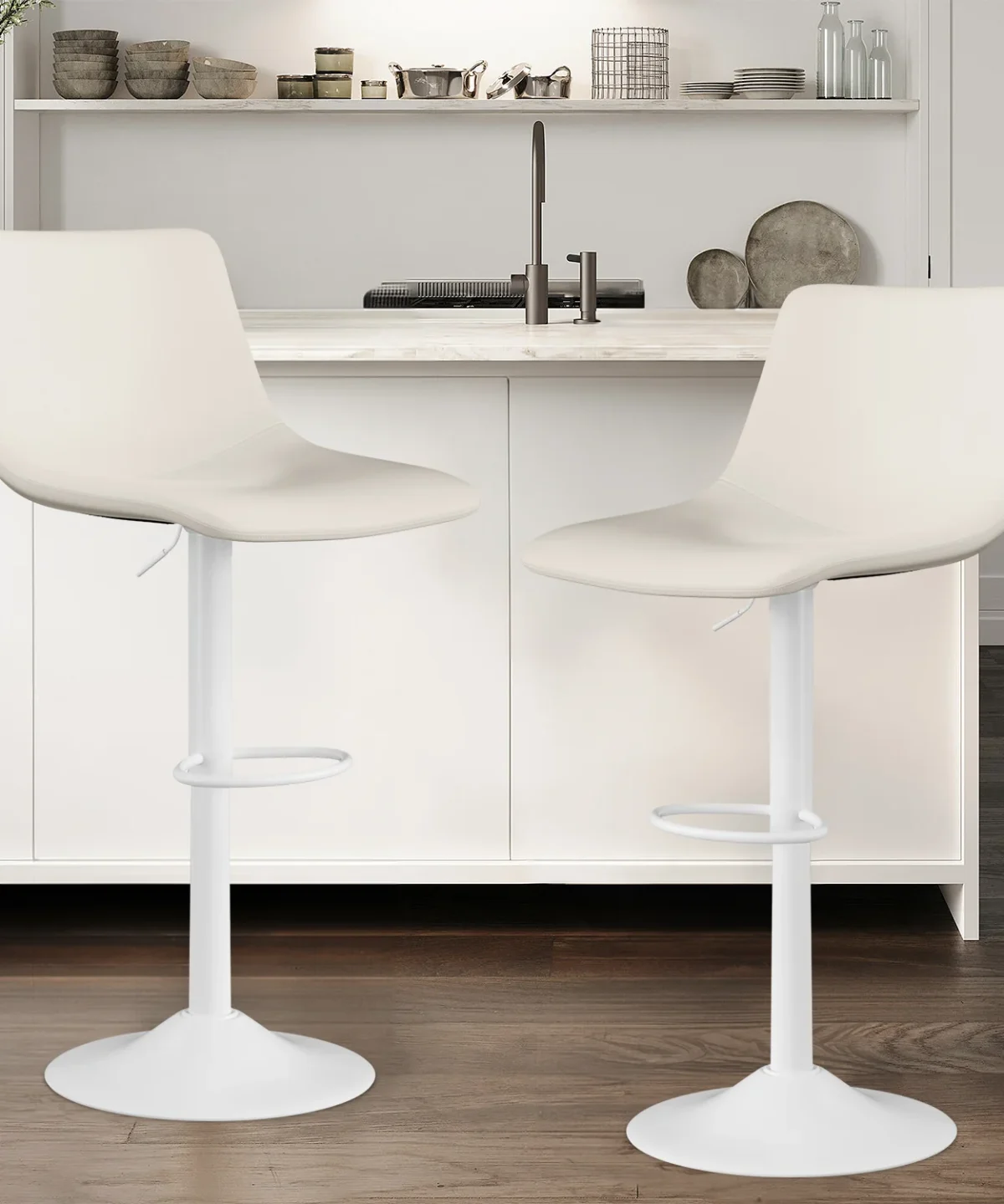 Alternative view of Contemporary Bar Stools for Kitchen Islands Set of 2